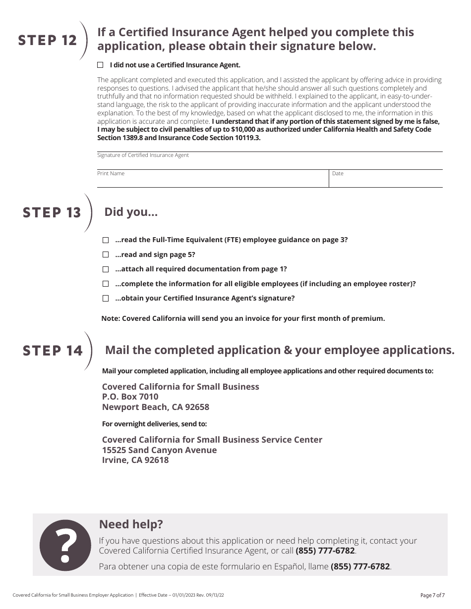 Enrollment Application for Employers - California, Page 8
