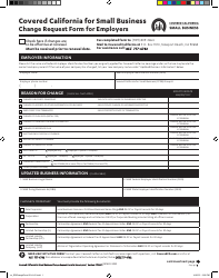Change Request Form for Employers - California