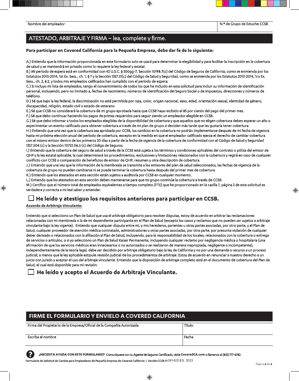 Covered California Para Pequenas Empresas - California (Spanish), Page 4