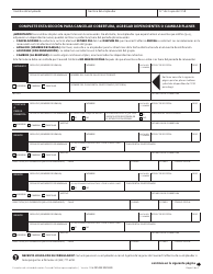 Formulario De Solicitud De Cambio Para Los Empleados - California (Spanish), Page 2