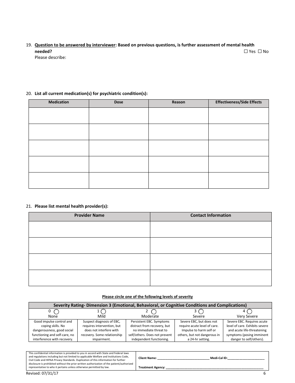 Assessment Tool - Adults (Paper Version) - County of Los Angeles, California, Page 6