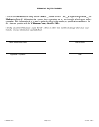 Form LSUP.243.21RR Volunteer Application - Williamson County, Texas, Page 7