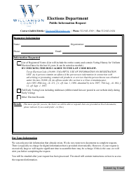 Document preview: Public Information Request - Williamson County, Texas