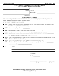 Document preview: Form CCL0068 Administrative Order - Cook County, Illinois