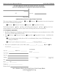 Document preview: Form CCDR0066 Order for Account Adjustment Review - Cook County, Illinois