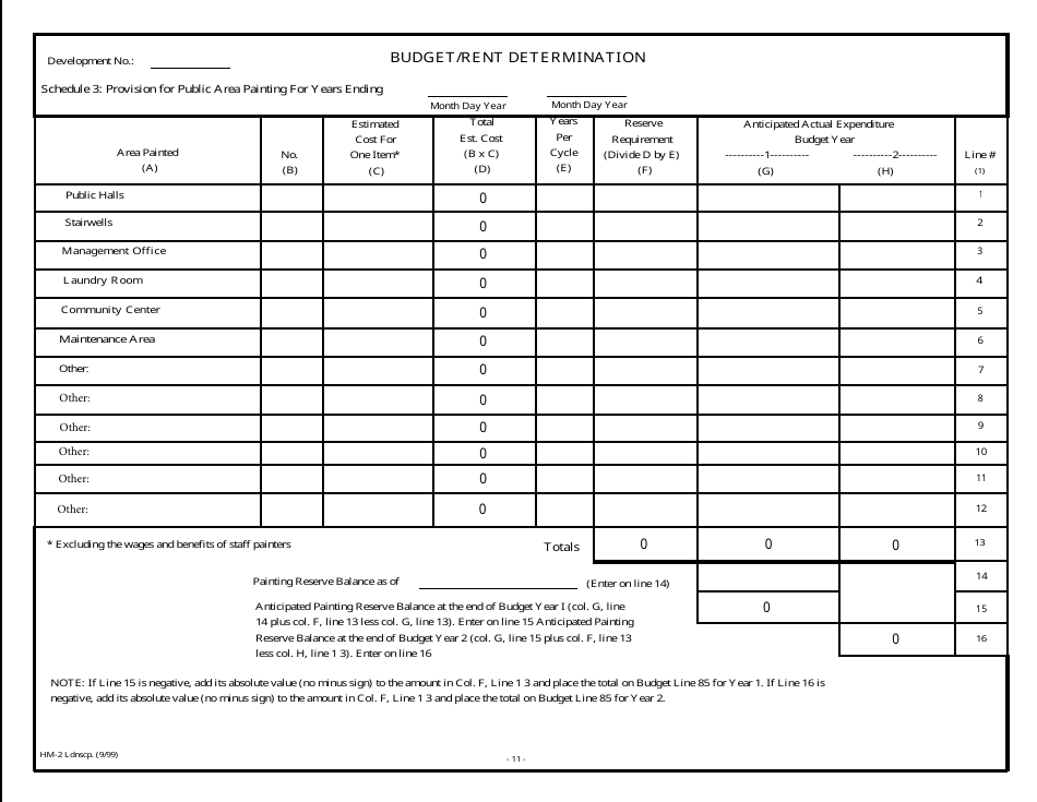 Form HM-2 Budget / Rent Determination - New York, Page 12