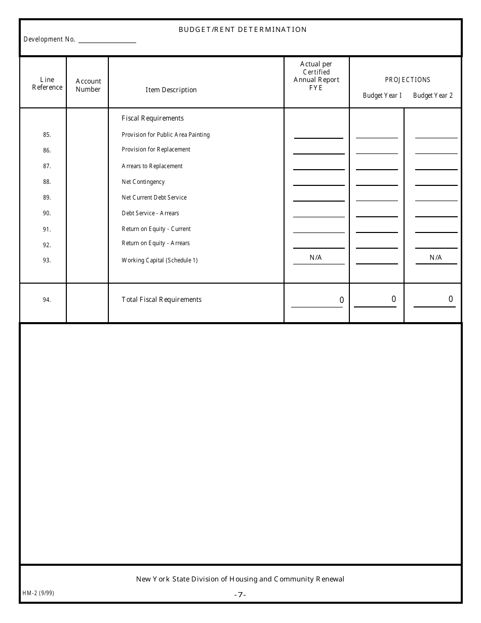 Form HM-2 Budget / Rent Determination - New York, Page 8