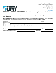 Form DMV-21 Application for Restricted License - Nevada, Page 5