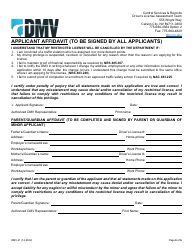 Form DMV-21 Application for Restricted License - Nevada, Page 6