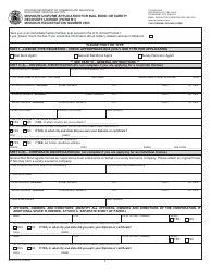 Form B1 (MO375-0112) Missouri Uniform Application for Bail Bond or Surety Recovery License - Missouri