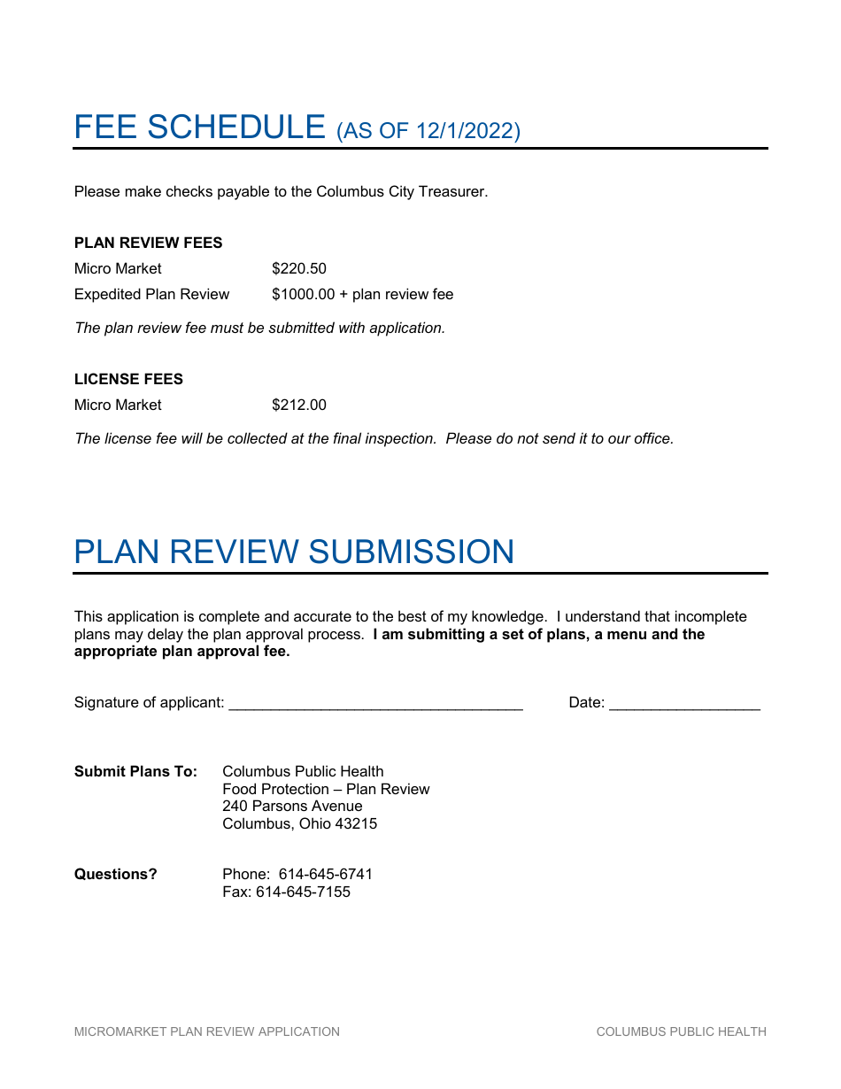 Micromarket Plan Review Application - City of Columbus, Ohio, Page 5