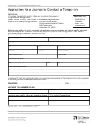 Temporary Food License Information Form - Columbus Public Health Food Protection Program - City of Columbus, Ohio, Page 6