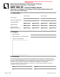 Form BRP WS29 Application for Approval for Treatment of Public Water Supply Systems That Serve More Than 3,300 People - Massachusetts, Page 2