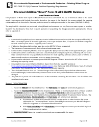 Instructions for Form C-ADD-XLSM Chemical Addition &quot;smart&quot; Form - Massachusetts