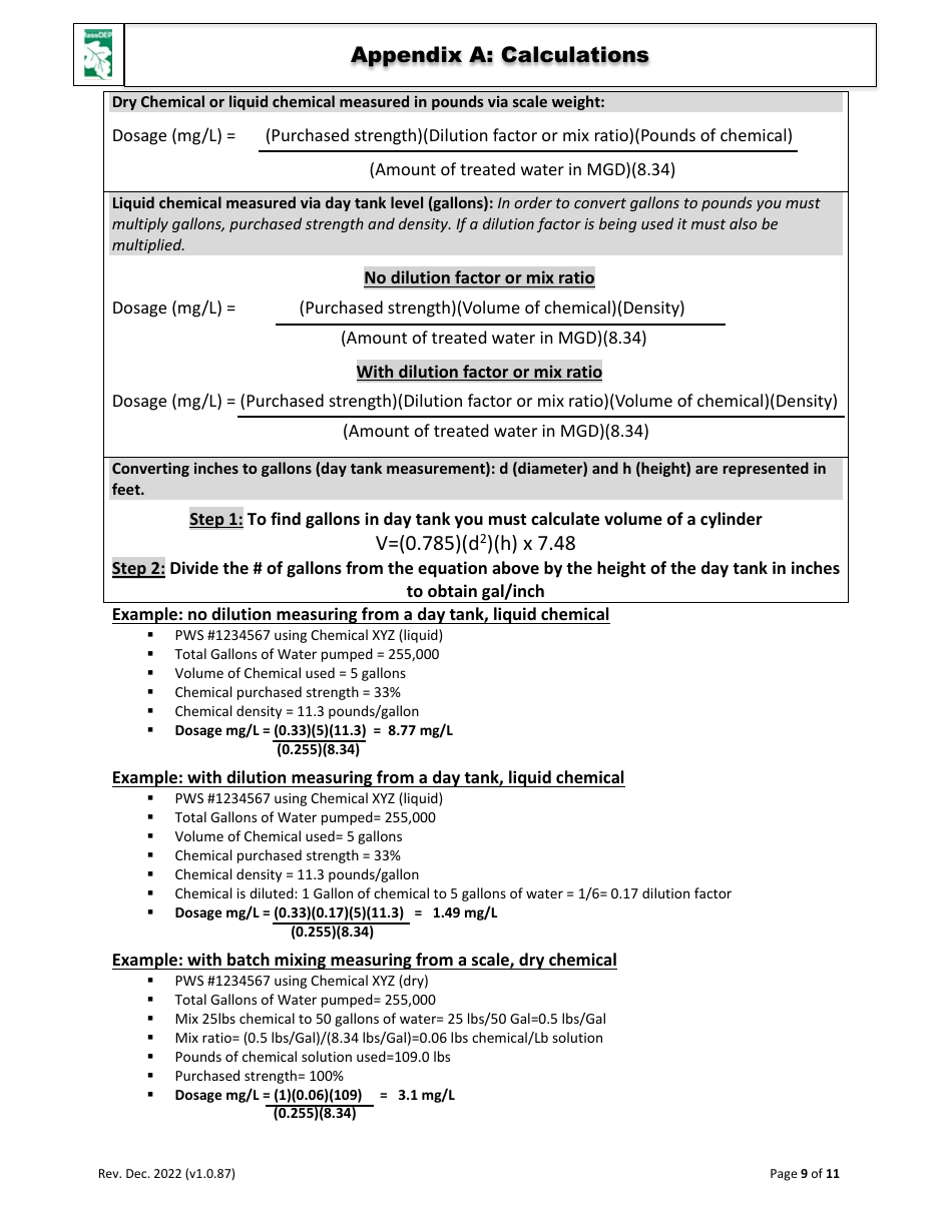 Instructions for Form C-ADD-XLSM Chemical Addition smart Form - Massachusetts, Page 9