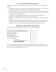 Designated Limited Public Forum at Veterans Plaza Application - City of Troy, Michigan, Page 3