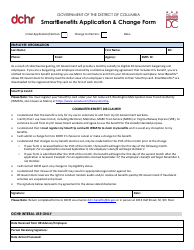 Document preview: Smartbenefits Application & Change Form - Washington, D.C.