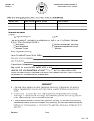 RC Form 700 Application for Licensure - Radiologic Technology Licensure Program - Arkansas, Page 2
