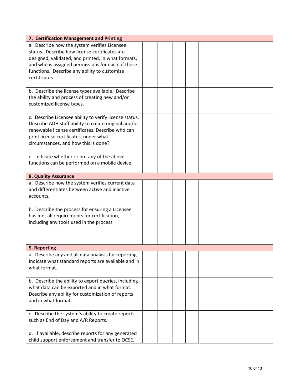 Form DH-23-0004 Technical Proposal Packet - Arkansas, Page 10