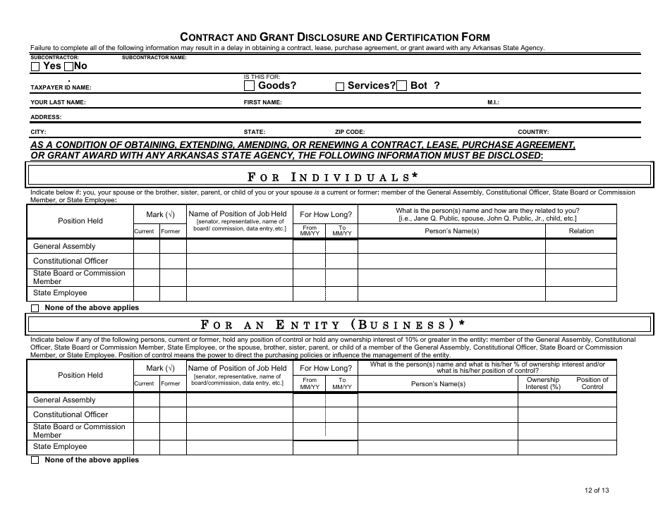 Form DH-23-0004 Technical Proposal Packet - Arkansas, Page 12