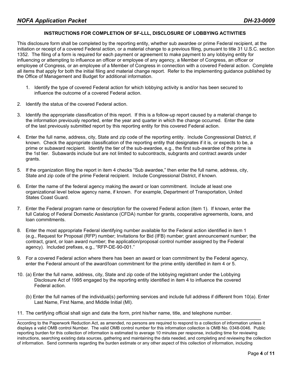 Form DH-23-0009 Application Packet - Arkansas, Page 4