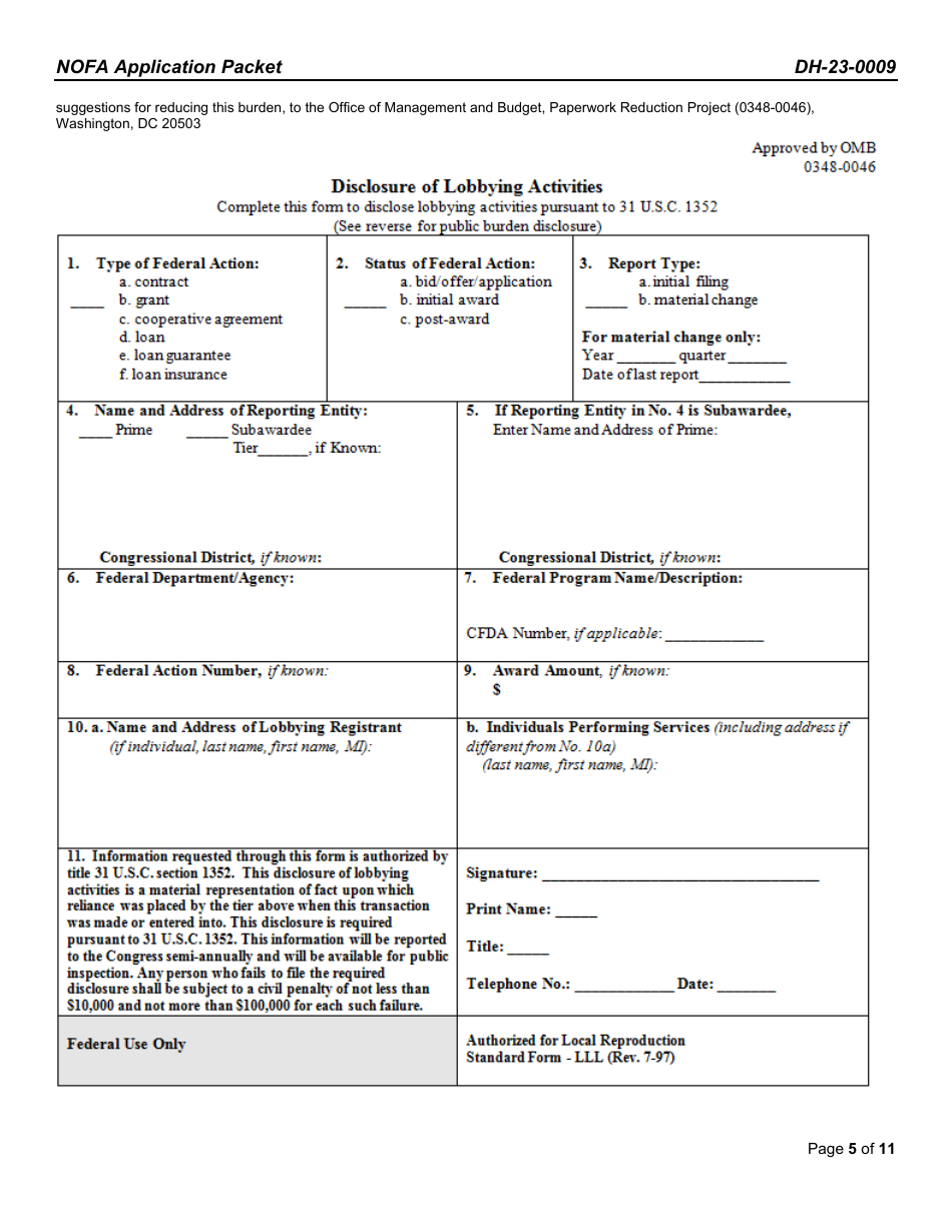 Form DH-23-0009 Application Packet - Arkansas, Page 5