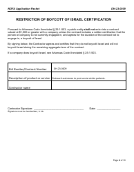 Form DH-23-0009 Application Packet - Arkansas, Page 6