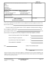 Document preview: Form SUPCV511 Clerk's Judgment on Sister-State Judgment - County of Santa Cruz, California