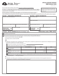 Form HLTH5490 Special Authority Request - Obeticholic Acid - British Columbia, Canada