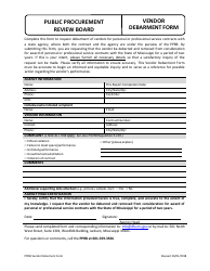 Document preview: Vendor Debarment Form - Mississippi