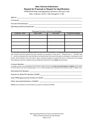 Document preview: New Contract Submission - Request for Proposals or Request for Qualifications - Mississippi