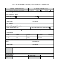 State of Mississippi Supplier (Vendor) Registration Form - Mississippi, Page 2