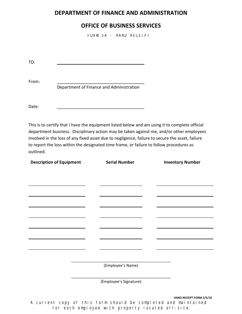 Form 5a - Fill Out, Sign Online And Download Fillable Pdf, Mississippi 