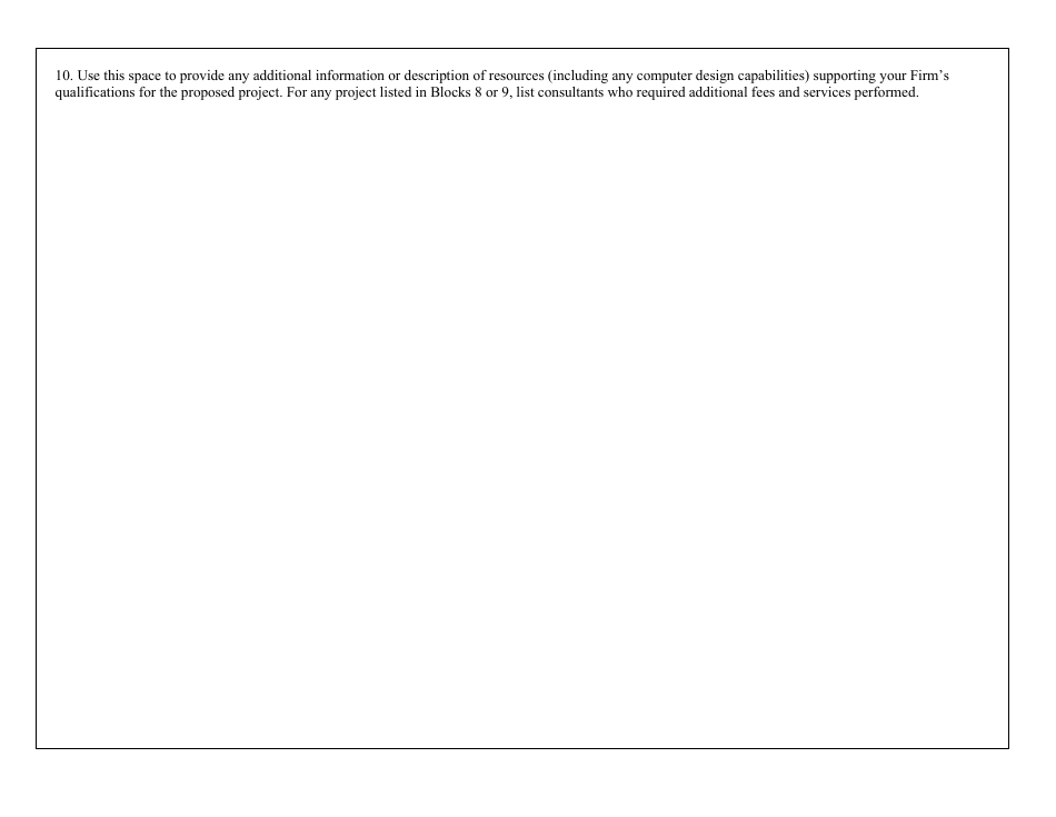 Form M55 Architect-Engineer Related Services for Specific Project Questionnaire - Mississippi, Page 10