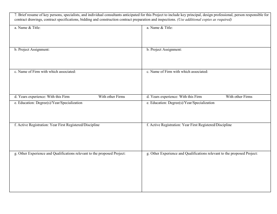 Form M55 Architect-Engineer Related Services for Specific Project Questionnaire - Mississippi, Page 4