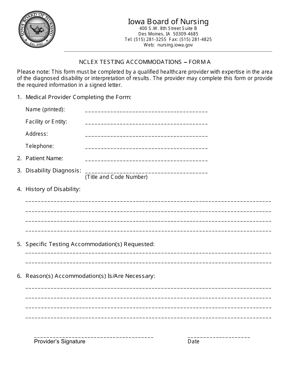 Nclex Testing Accommodations - Iowa, Page 2