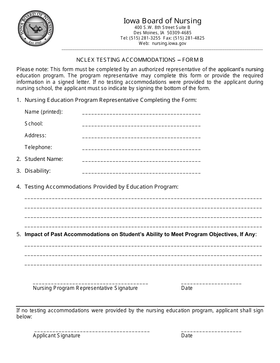 Nclex Testing Accommodations - Iowa, Page 3
