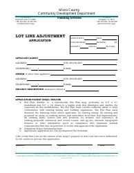 Lot Line Adjustment Application - Mono County, California, Page 3
