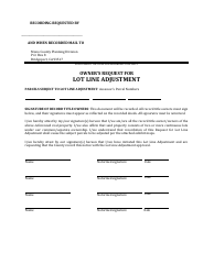 Lot Line Adjustment Application - Mono County, California, Page 4
