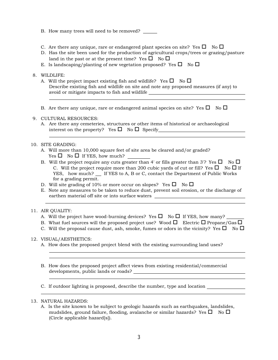 Lot Line Adjustment Application - Mono County, California, Page 7