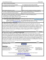 Application for Use of a Powered Mechanical Device Under an Aquatic Nuisance Control Permit - Vermont, Page 2