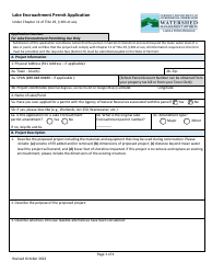 Lake Encroachment Permit Application - Vermont