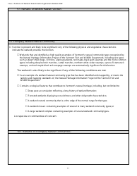 Determination and Class I Rulemaking Petition Database Form - Vermont Wetlands Program - Vermont, Page 11