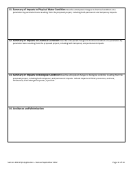 Part 2 Section 401 Water Quality Certification Application Form - Vermont, Page 12