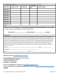 Part 2 Section 401 Water Quality Certification Application Form - Vermont, Page 14