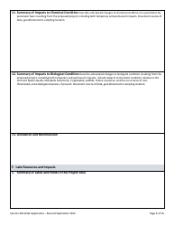 Part 2 Section 401 Water Quality Certification Application Form - Vermont, Page 9
