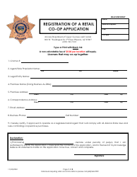 Document preview: Registration of a Retail Co-op Application - Arizona
