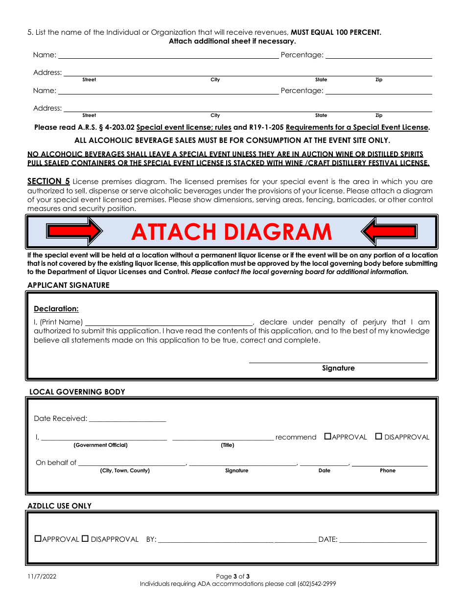 Special Event License - Arizona, Page 3
