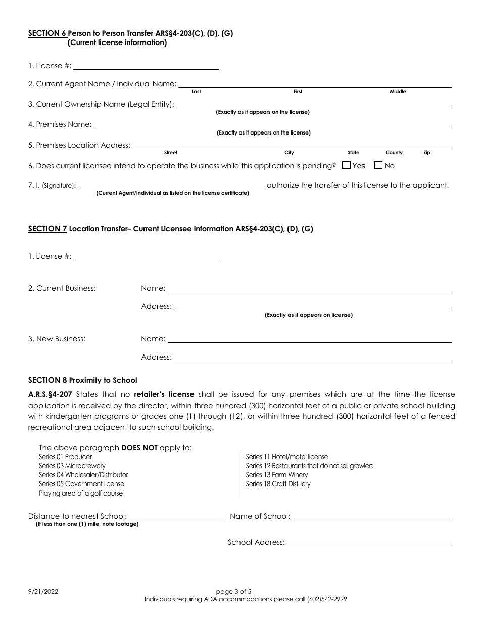 Transfer Series 6 Bar License - Arizona, Page 3