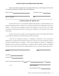 Dental Hygiene Infiltration Anesthesia Permit Application - Alabama, Page 2